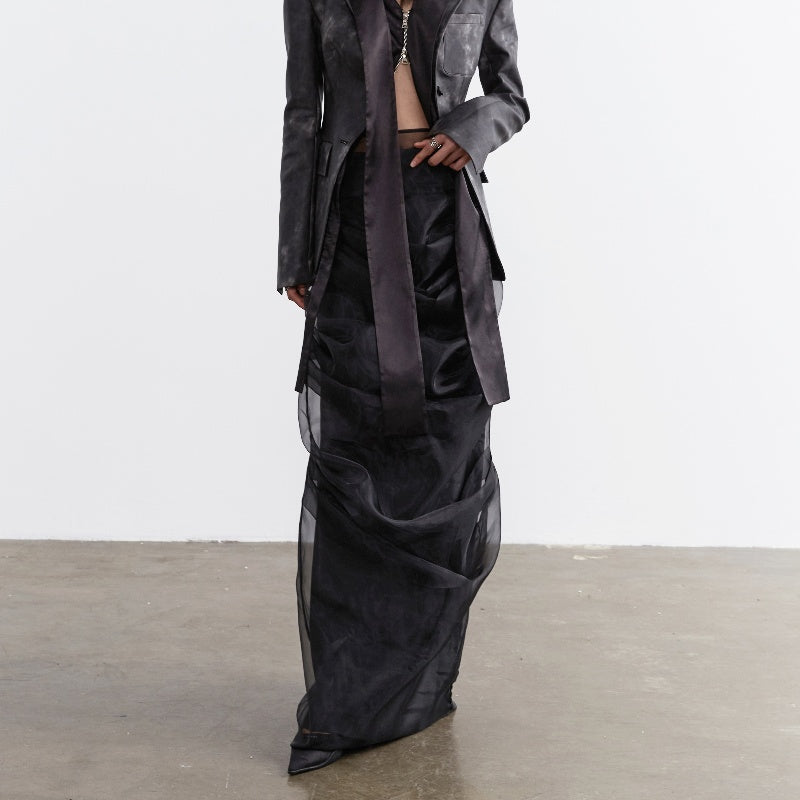Two-piece Skirt With Pleated Yarn