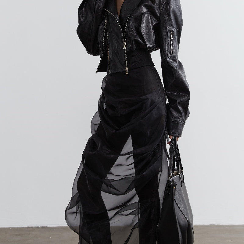 Two-piece Skirt With Pleated Yarn