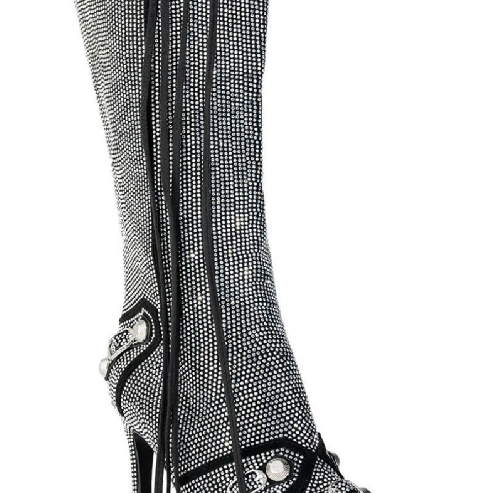Needle Rhinestone Boots