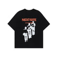 Character Abstract Graphic Print Crew Neck Short Sleeve