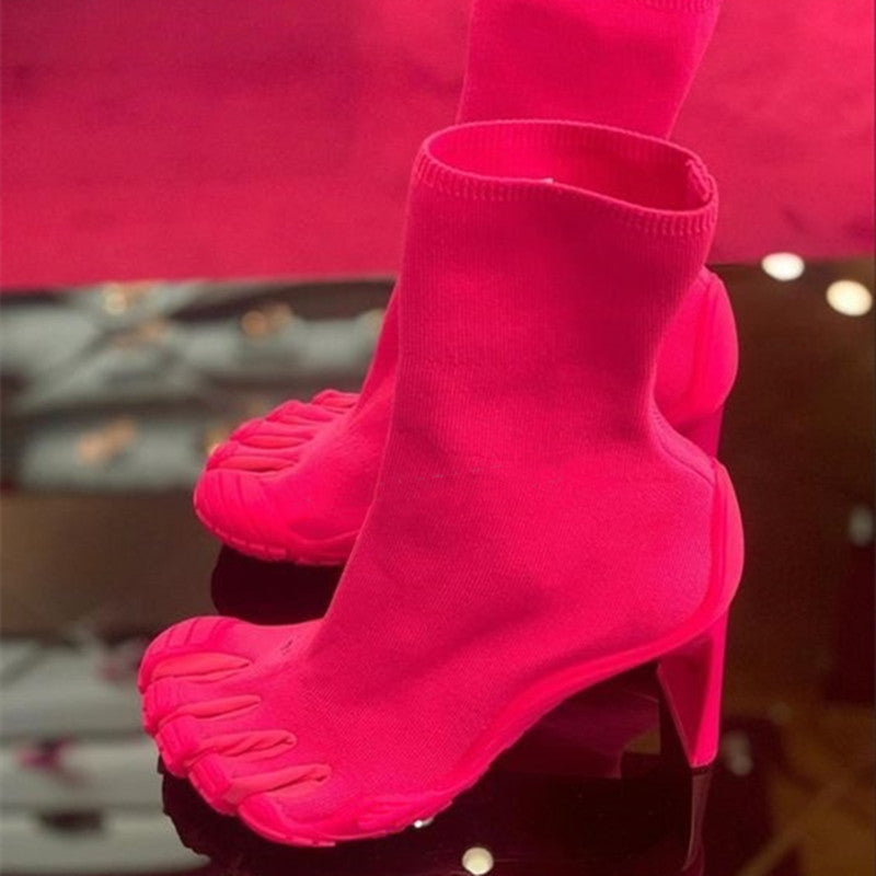 Five-finger High Heel Boots