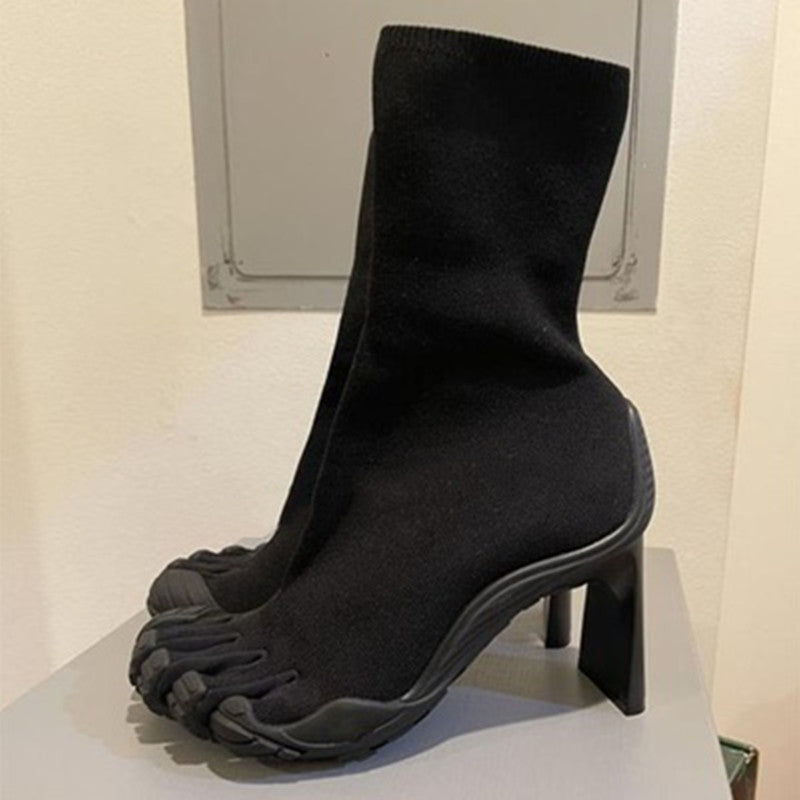 Five-finger High Heel Boots