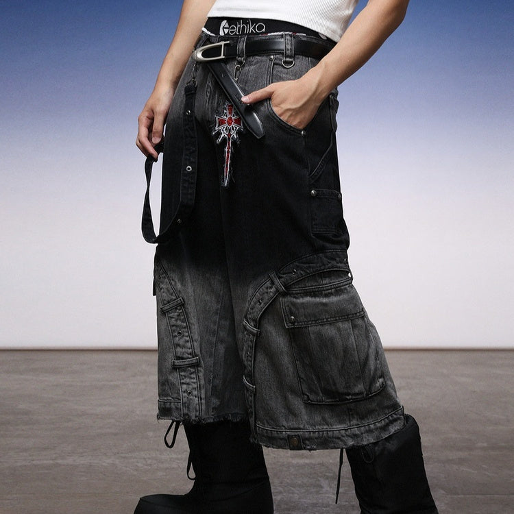 Heavy-duty Washed Jeans