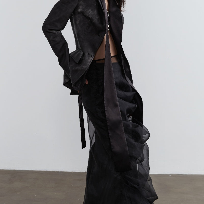 Two-piece Skirt With Pleated Yarn